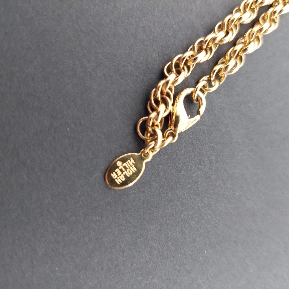 Nolan Miller Gold Tone Rope Chain Necklace - Picture 2 of 4